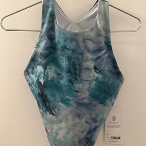 Athleta Conscious Crop Top  | Watercolor Blue | S